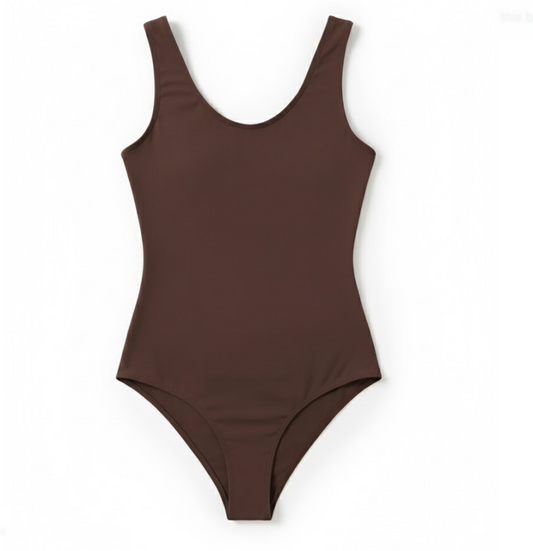 CurveLux Seamless Bodysuit (Brown)