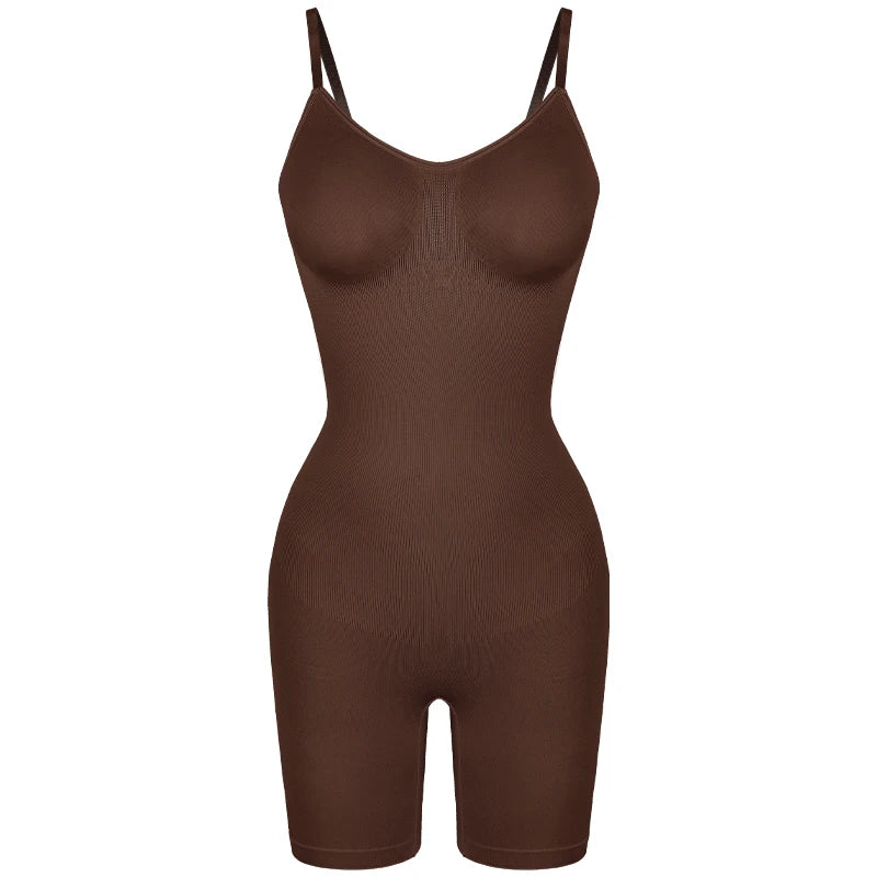 Snap Shapewear Full-Body Bodysuit (Chocolate)