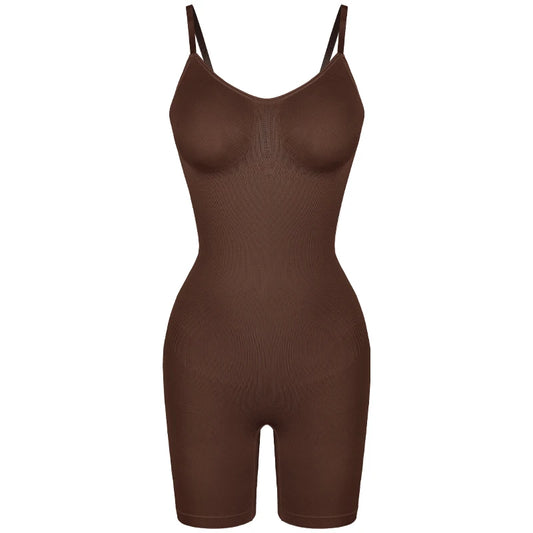 Snap Shapewear Full-Body Bodysuit (Chocolate)